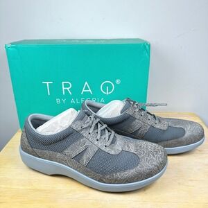 TRAQ by Alegria Rhythmiq Sneaker Womens‎ US 9.5-10 EUR 40 Grey Q-Chip Smart Walk
